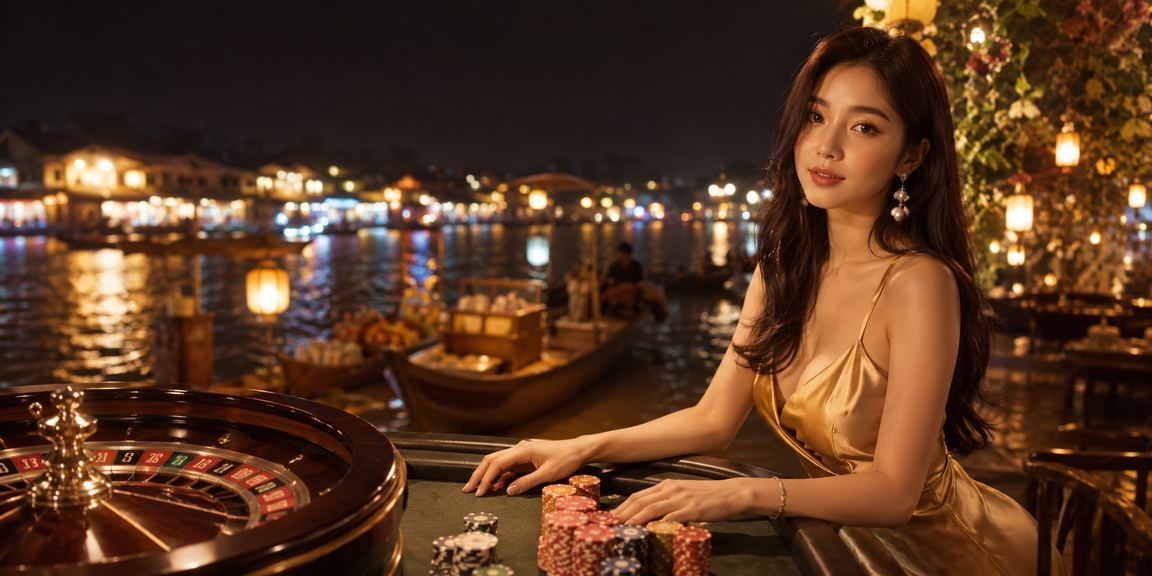 Người chơi trải nghiệm roulette tại vùng sông Mekong, Việt Nam